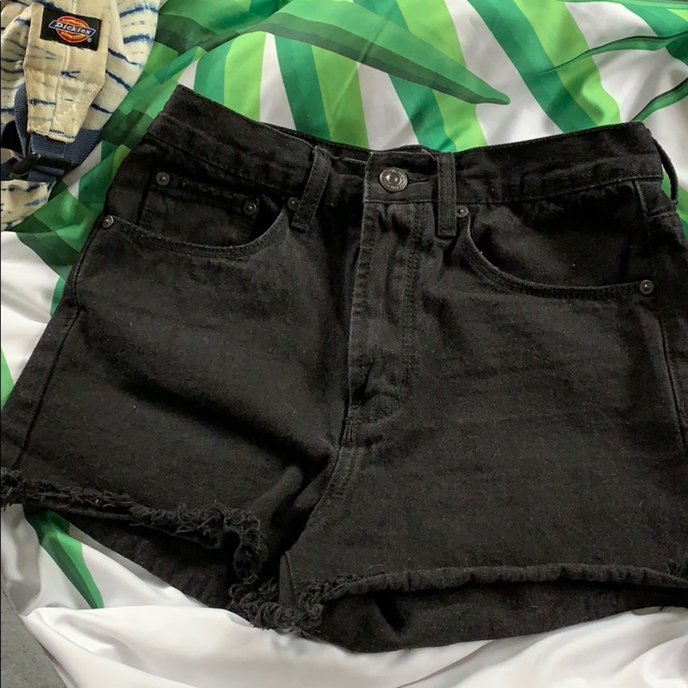 Black high waisted shorts